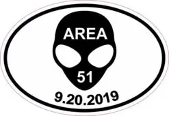 Oval Area 51 Raid Vinyl Sticker