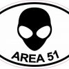 Oval Area 51 Vinyl Sticker