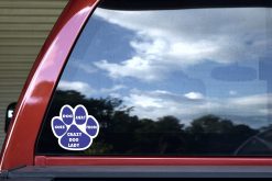 One Dog Away from Crazy Dog Lady Vinyl Sticker