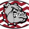 Chevron Oval Bulldog Vinyl Sticker