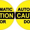 Caution Automatic Door Vinyl Stickers