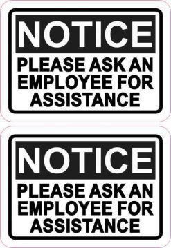 Ask for Assistance Vinyl Stickers