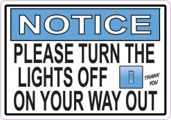 Turn Lights off Vinyl Sticker