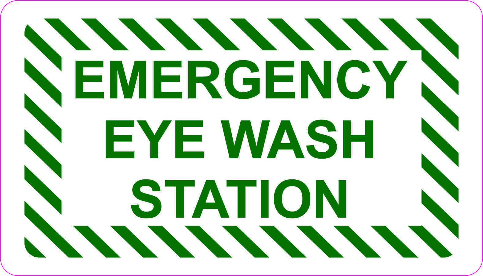 Emergency Eye Wash Station Vinyl Sticker