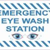 Picture Emergency Eye Wash Station Vinyl Sticker