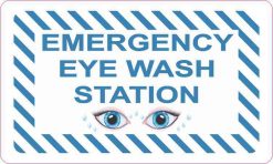 Picture Emergency Eye Wash Station Vinyl Sticker