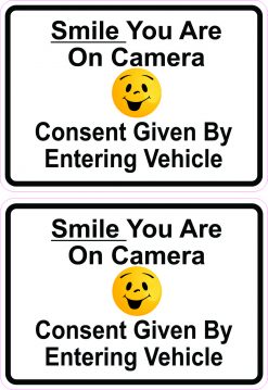 Smile You Are on Camera Vinyl Stickers