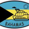 Flag Oval Cruise Ship Bahamas Vinyl Sticker