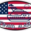 Flag Oval Cruise Ship Seward Vinyl Sticker