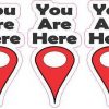 You Are Here Map Pointer Vinyl Stickers