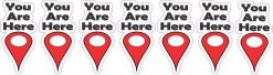 You Are Here Map Pointer Vinyl Stickers
