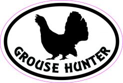 Oval Grouse Hunter Vinyl Sticker