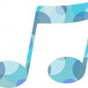Bubbly Blue Double Eighth Note Vinyl Sticker