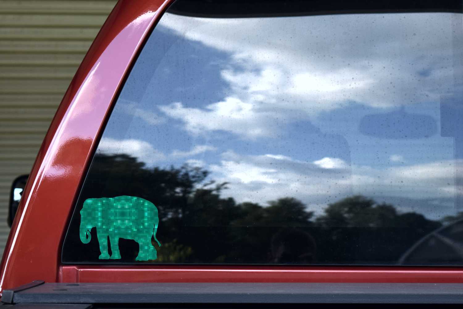 Emerald Elephant Vinyl Sticker