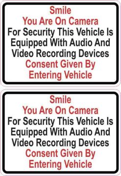 Smile You Are on Camera Vinyl Stickers