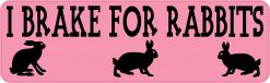 I Brake for Rabbits Vinyl Sticker