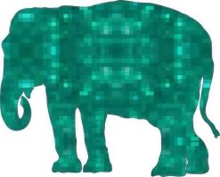Emerald Elephant Vinyl Sticker