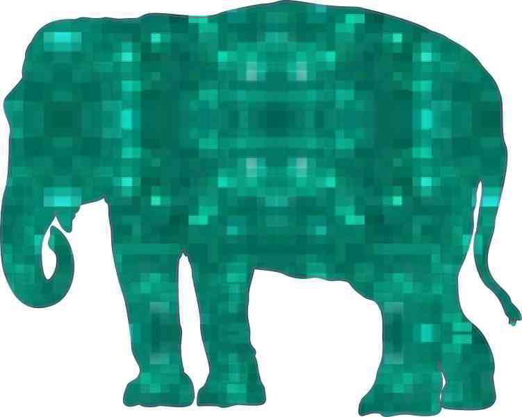 Emerald Elephant Vinyl Sticker