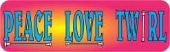 Peace Love Twirl Vinyl Sticker