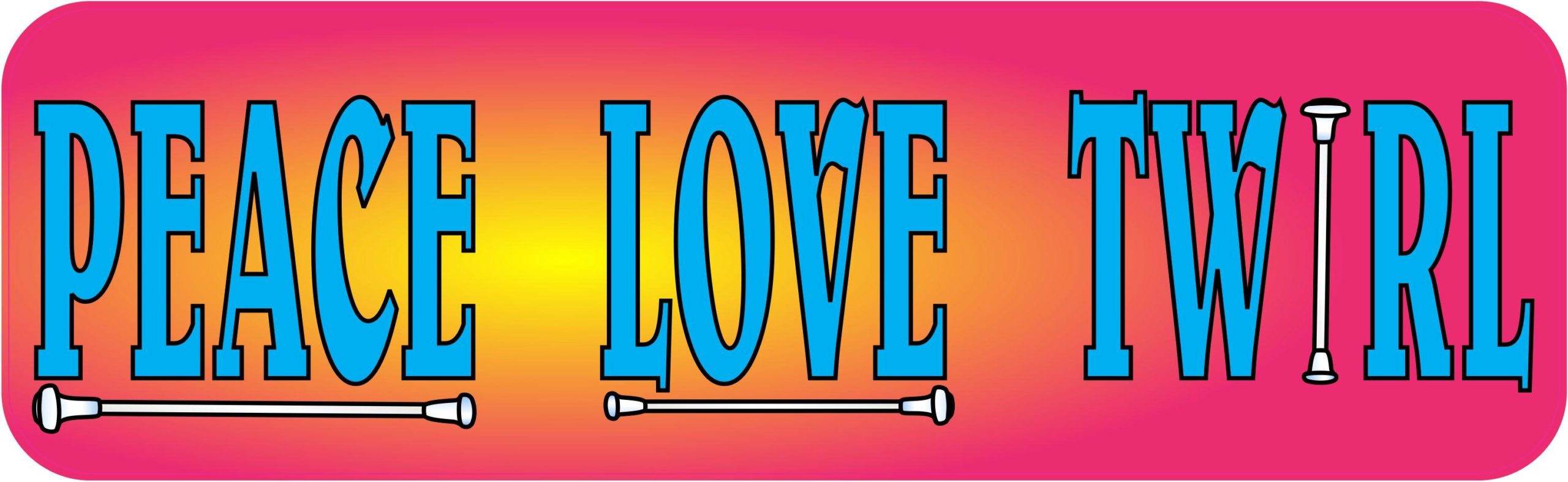 Peace Love Twirl Vinyl Sticker