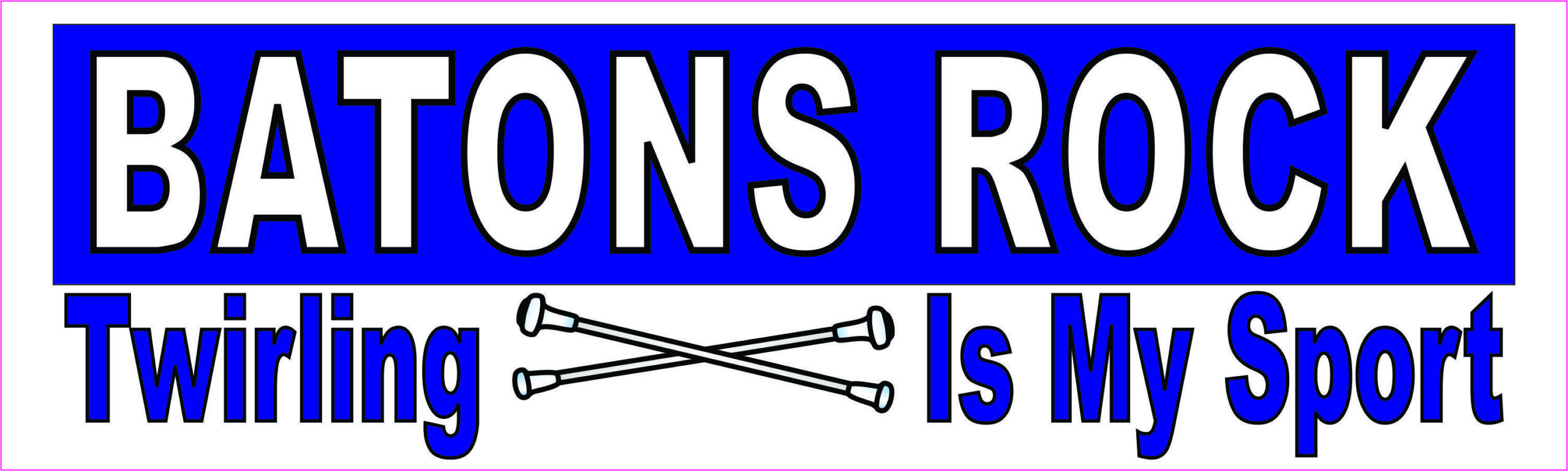 Batons Rock Twirling Magnet
