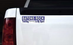 Batons Rock Twirling Vinyl Sticker