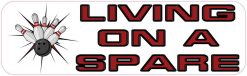 Living on a Spare Vinyl Bowling Sticker