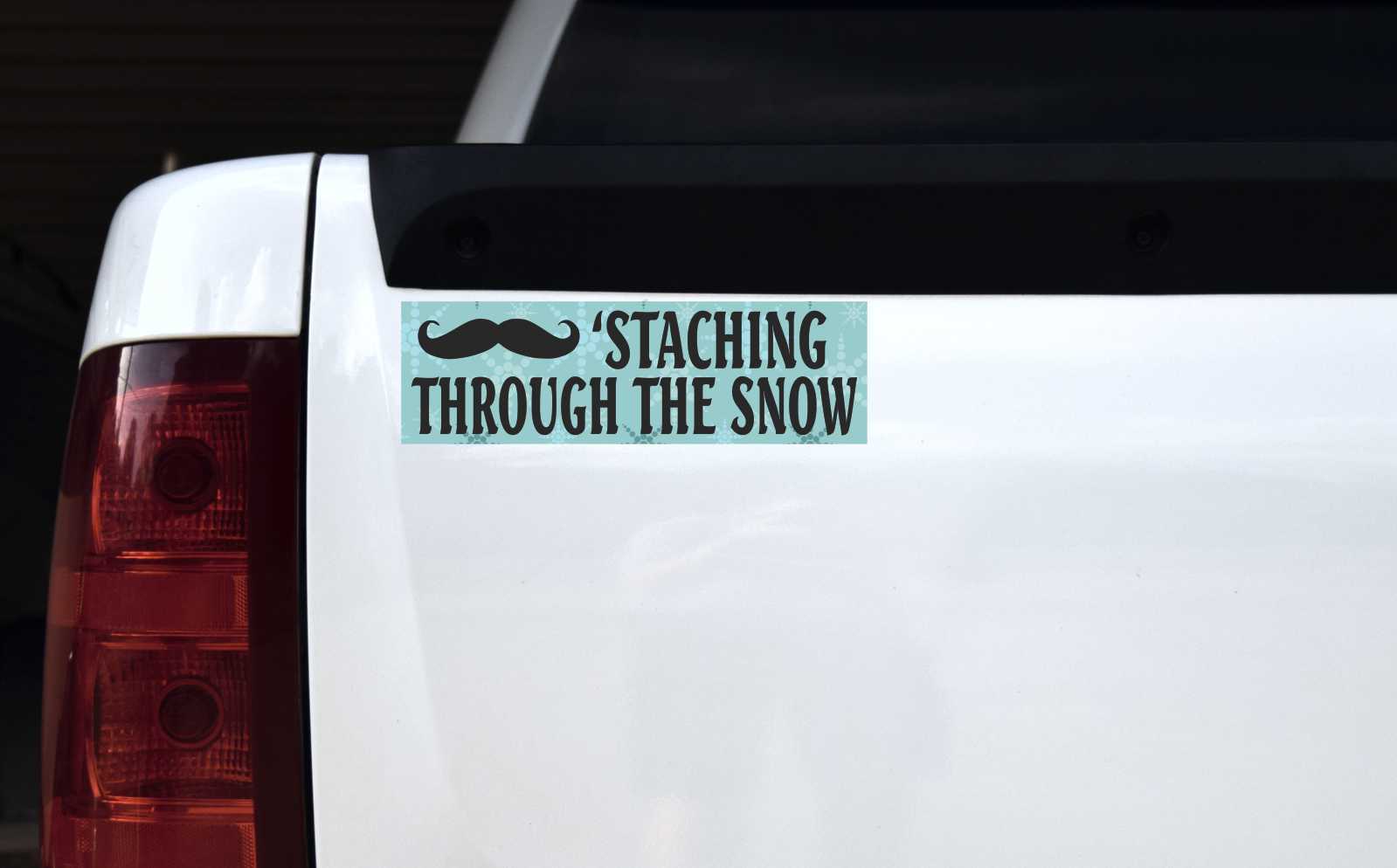 Staching Through the Snow Vinyl Sticker
