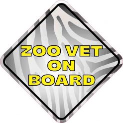 Zoo Vet on Board Vinyl Sticker