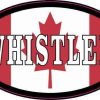 Oval Canadian Flag Whistler Vinyl Sticker
