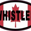 Oval Canadian Flag Whistler Vinyl Sticker