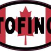 Oval Canadian Flag Tofino Vinyl Sticker