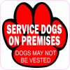 Service Dogs on Premises Vinyl Sticker
