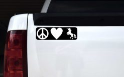 Peace Love Unicorn Vinyl Sticker