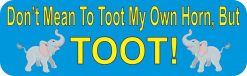 Elephant Toot My Own Horn Vinyl Sticker
