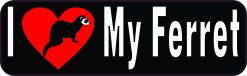 I Love My Ferret Vinyl Sticker