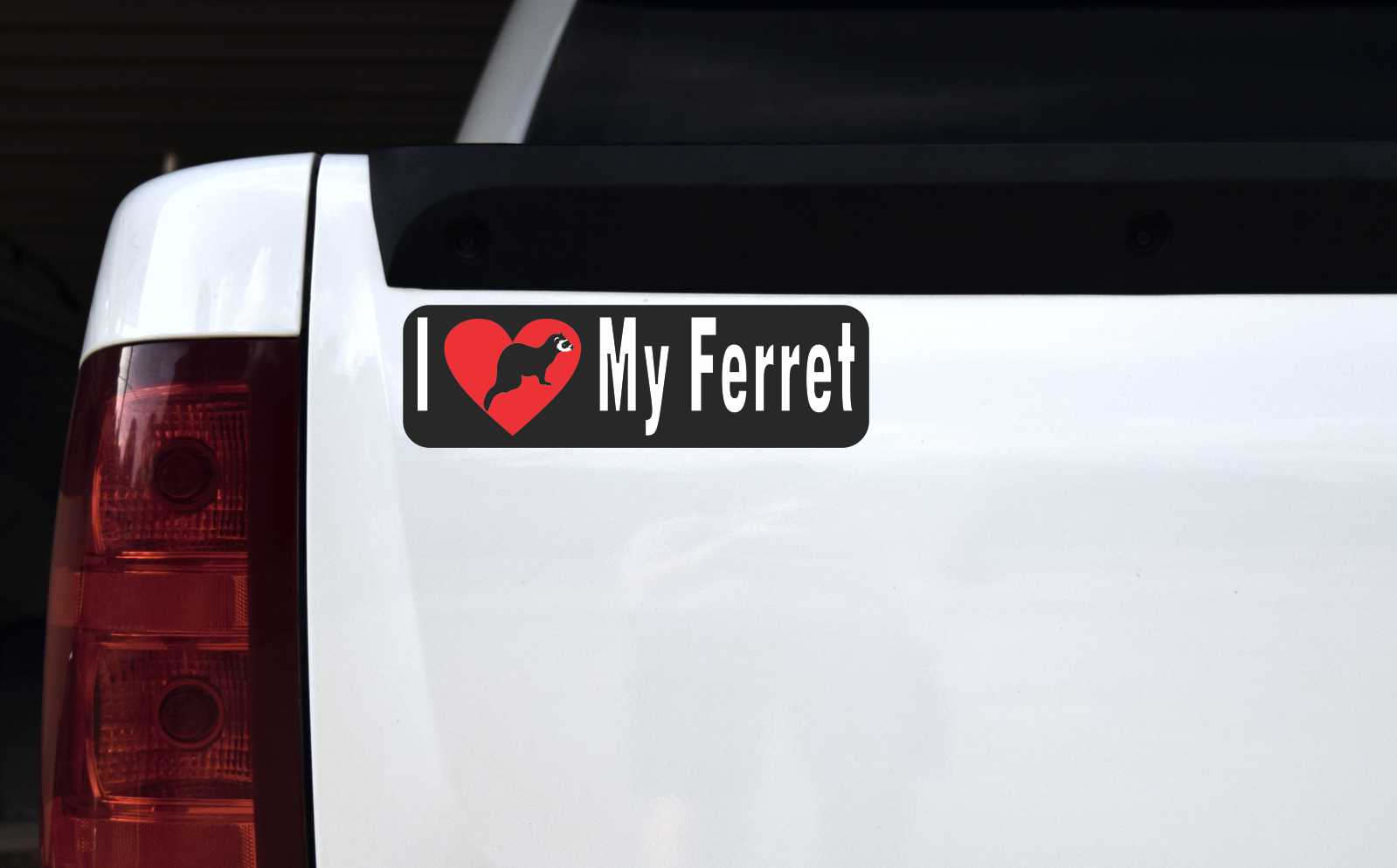 I Love My Ferret Vinyl Sticker