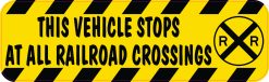 Vehicle Stops at All Railroad Crossings Magnet
