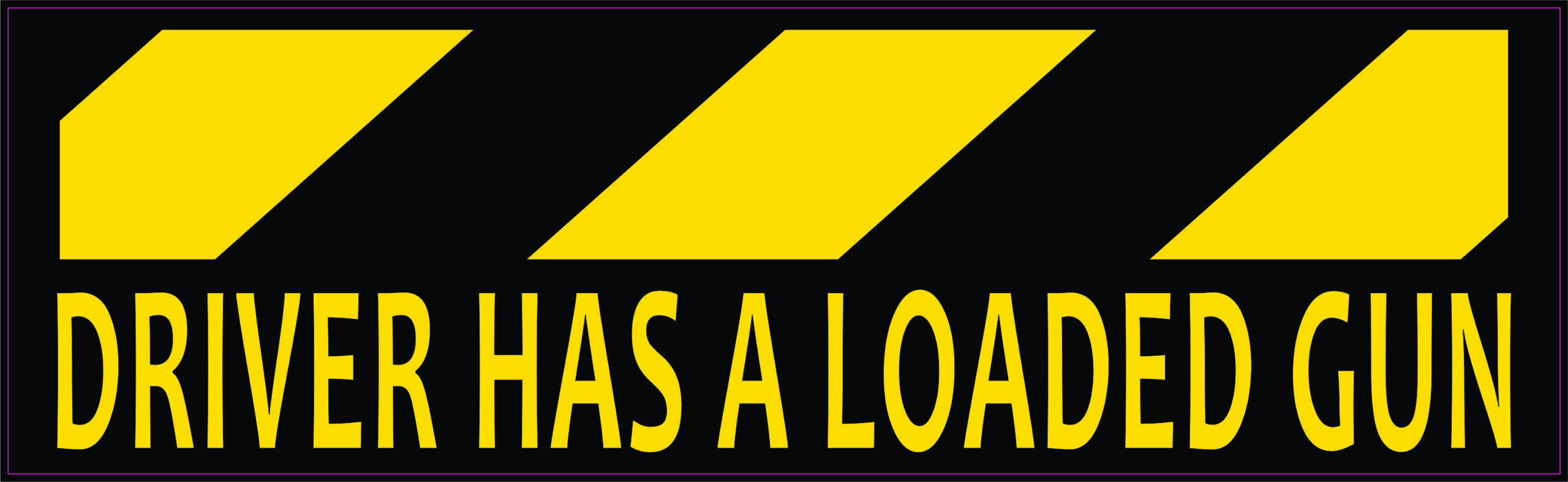 Driver Has a Loaded Gun Vinyl Sticker