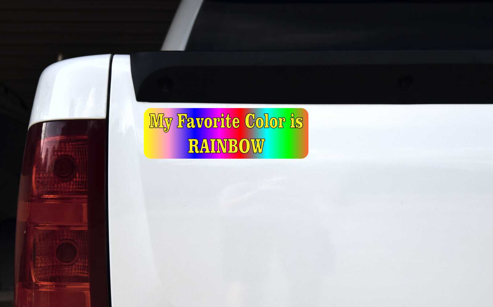My Favorite Color Is Rainbow Vinyl Sticker