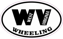Oval WV Wheeling Vinyl Sticker