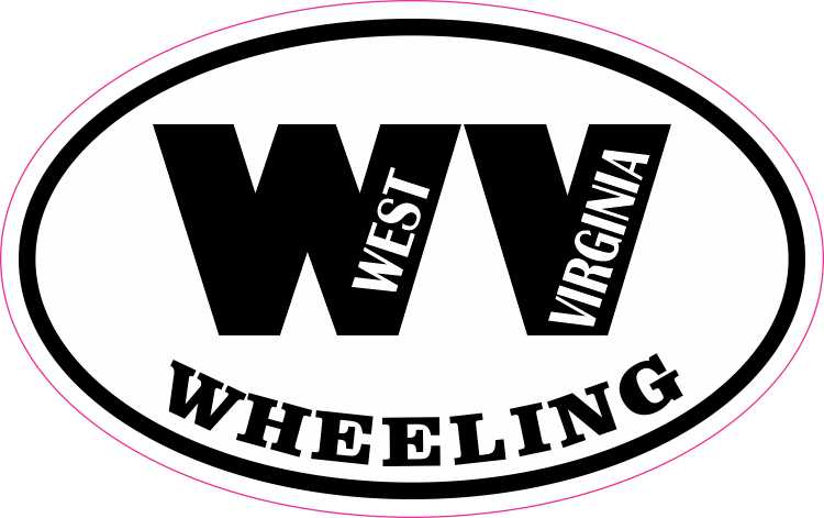 Oval WV Wheeling Vinyl Sticker
