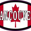 Oval Canadian Flag Vancouver Vinyl Sticker