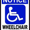Notice Wheelchair User Vinyl Sticker