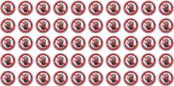 Do Not Touch Vinyl Stickers