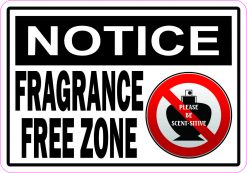 Notice Fragrance Free Zone Magnet
