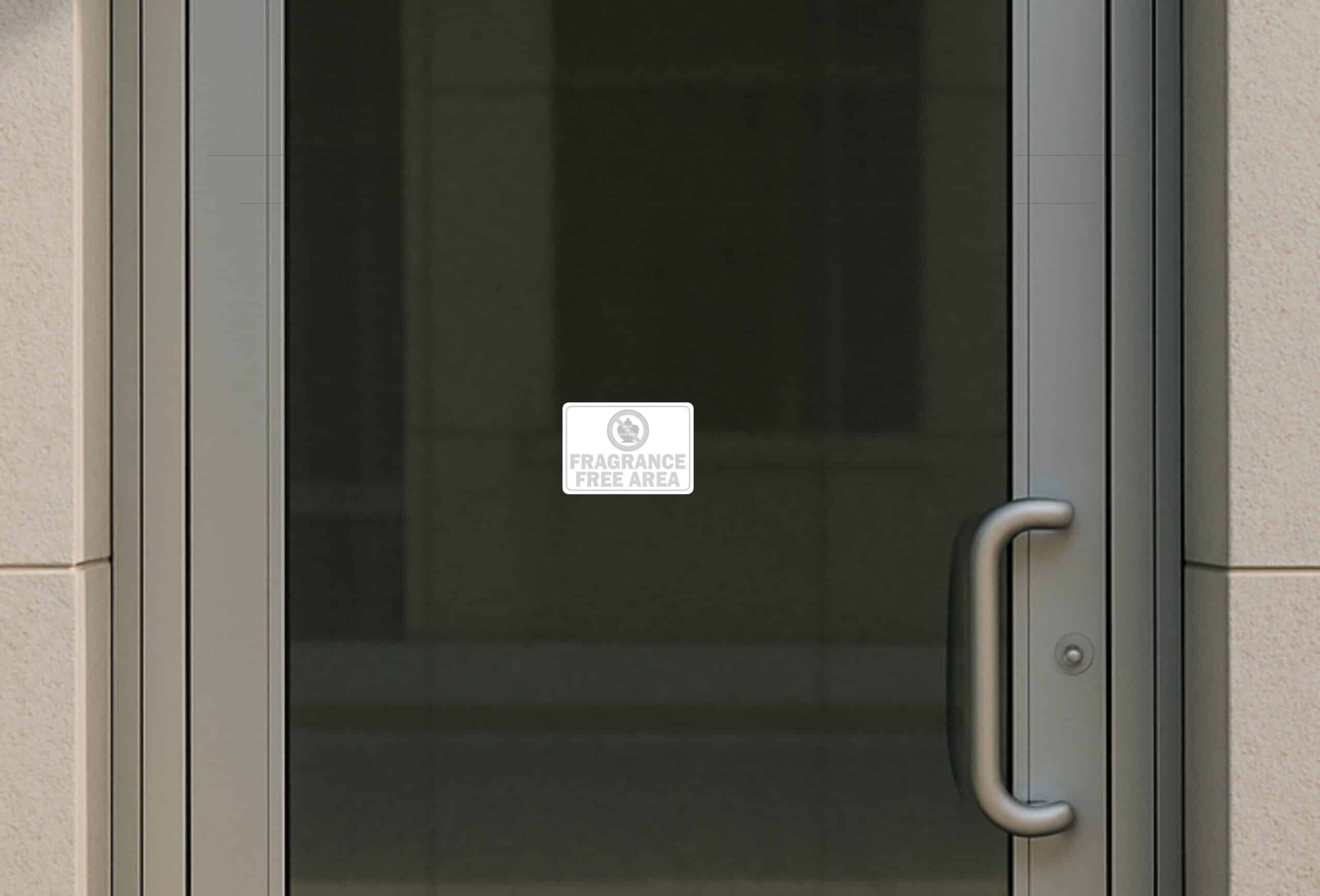 5in x 3.5in Grayscale Fragrance Free Area Vinyl Sticker