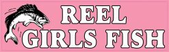 Pink Reel Girls Fish Magnet