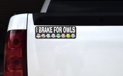 I Brake for Owls Vinyl Sticker