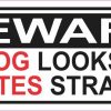 Dog Looks Cute Bites Strangers Vinyl Sticker